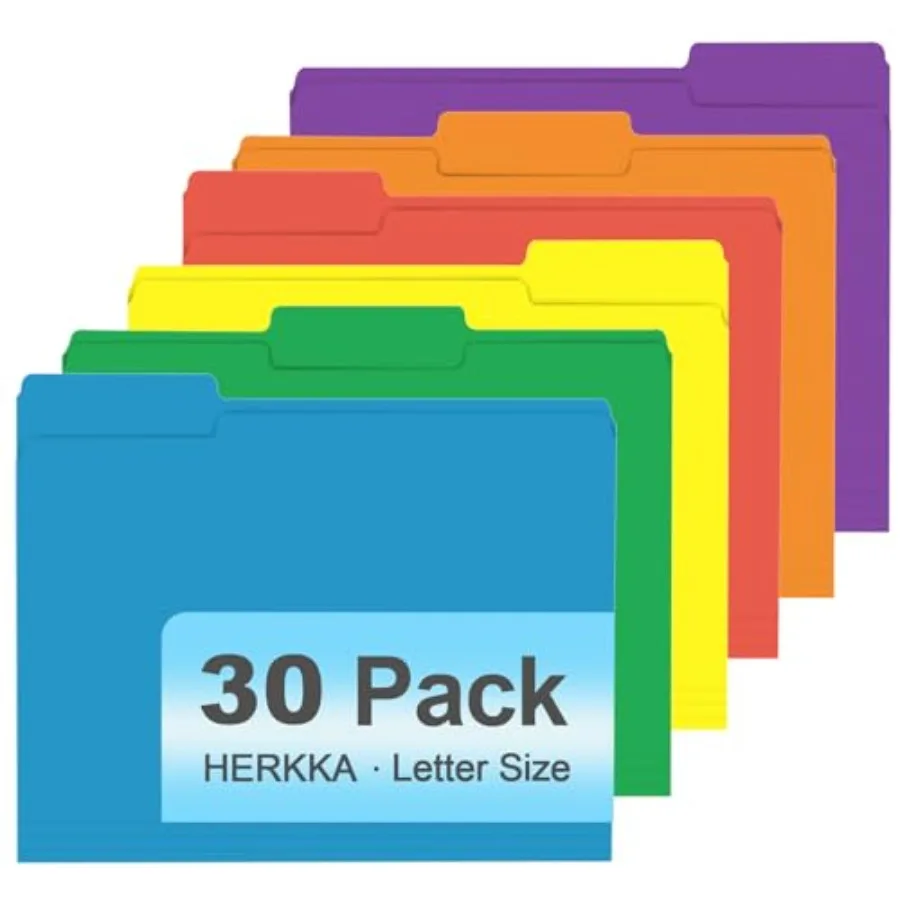 File Folder, 30 Pack 1/3 Cut Tab File Folders, Colo File Folders Designed for Office and Classroom Use, Letter Size
File Folder, 30 Pack 1/3 Cut Tab File Folders, Colo File Folders Designed for Office and Classroom Use, Letter Size