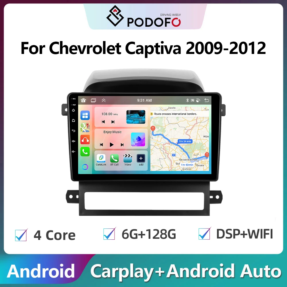 Podofo 2Din Android Car Radio Multimidia Video Player For Chevrolet Captiva 2009-2012 GPS Navigation Carplay Auto Stereo
Podofo 2Din Android Car Radio Multimidia Video Player For Chevrolet Captiva 2009-2012 GPS Navigation Carplay Auto Stereo