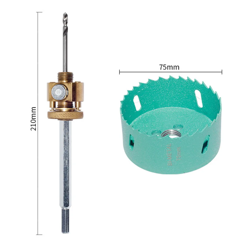 75mm Bi-Metal H Ole Drill Bit Saw W Quick-Release Hole Opener Connecting Rod Downlight Quick Core Opener Power Tool Accessories
75mm Bi-Metal H Ole Drill Bit Saw W Quick-Release Hole Opener Connecting Rod Downlight Quick Core Opener Power Tool Accessories