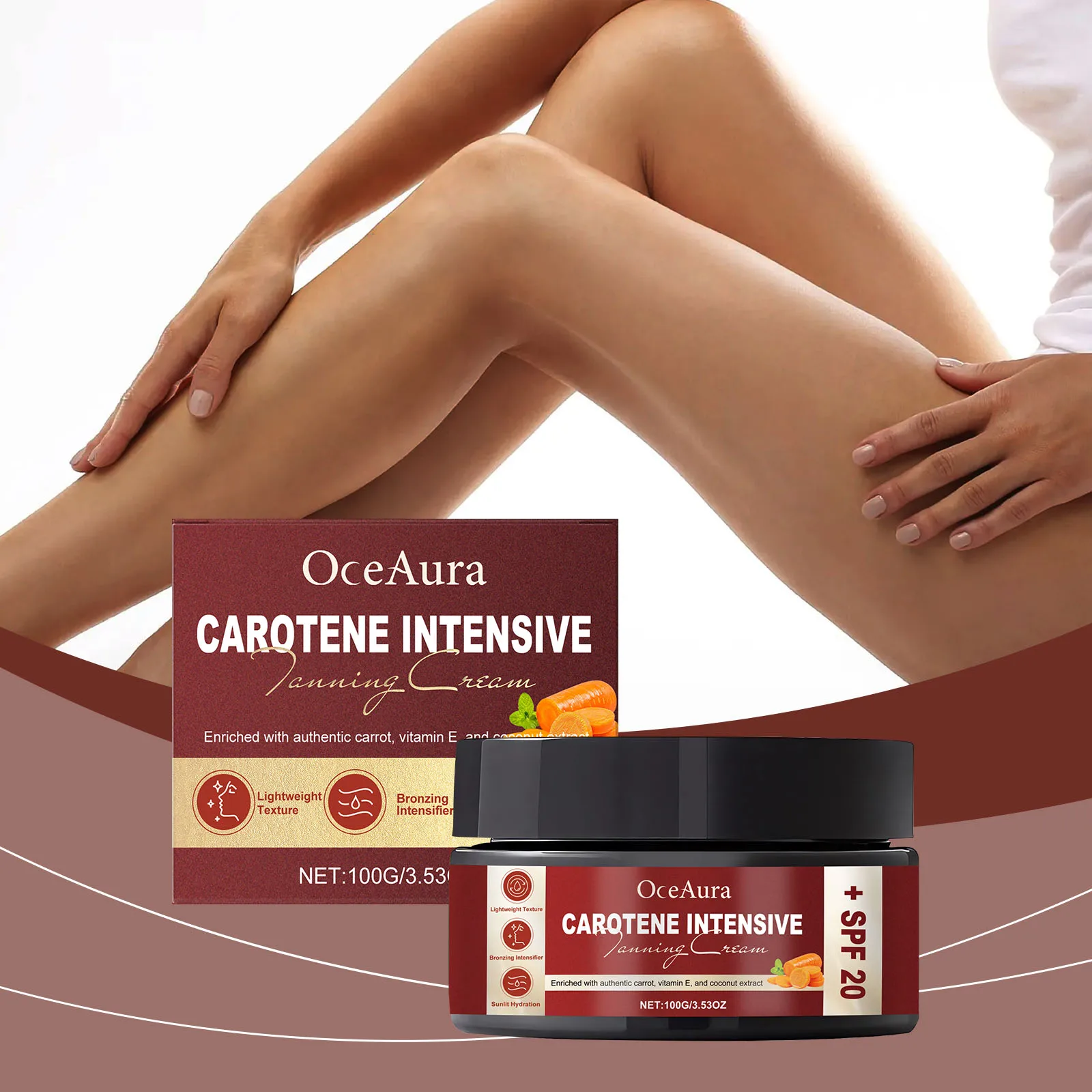 Natural Tanning Cream - 100g Vitamin E & Coconut Extract, SPF 20, Hydrating, Gentle Bronzing, Suitable for All Skin Types
Natural Tanning Cream - 100g Vitamin E & Coconut Extract, SPF 20, Hydrating, Gentle Bronzing, Suitable for All Skin Types