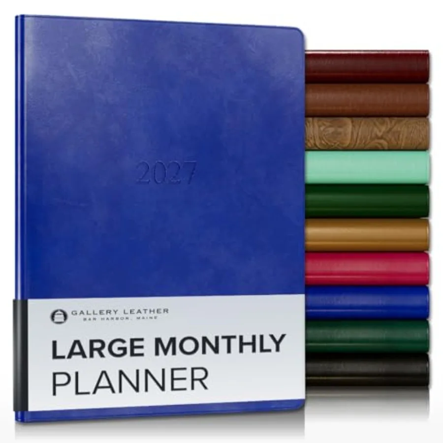 Monthly Planner, Elegantly Bound Calendar Planner and Notebook with Stylish Gold-Gilded Page Edges, 18 Months - - 9.75x7.5
Monthly Planner, Elegantly Bound Calendar Planner and Notebook with Stylish Gold-Gilded Page Edges, 18 Months - - 9.75x7.5