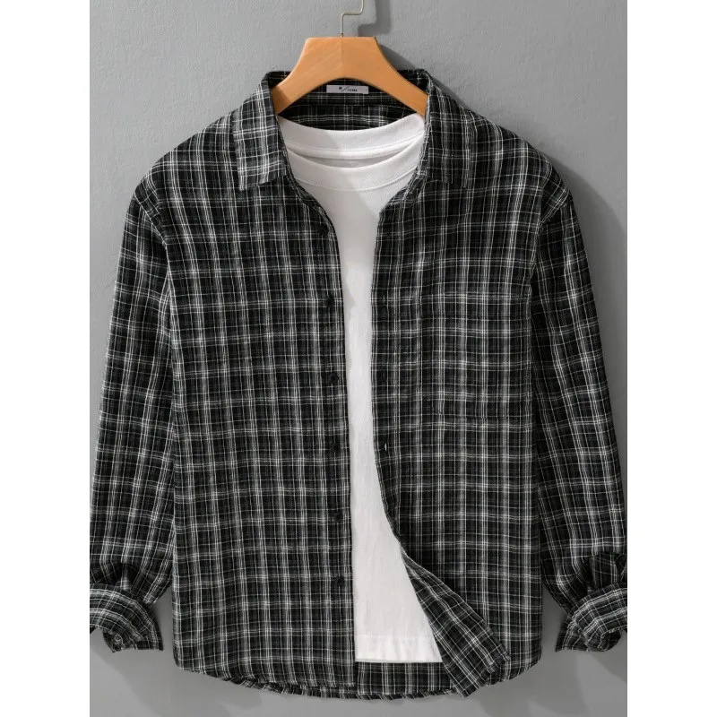 Vintage Plaid Long Sve Men's Casual irt Cotton Comfortable Classic Sle Autumn Faionable Outerwear Youth Wear
Vintage Plaid Long Sve Men's Casual irt Cotton Comfortable Classic Sle Autumn Faionable Outerwear Youth Wear