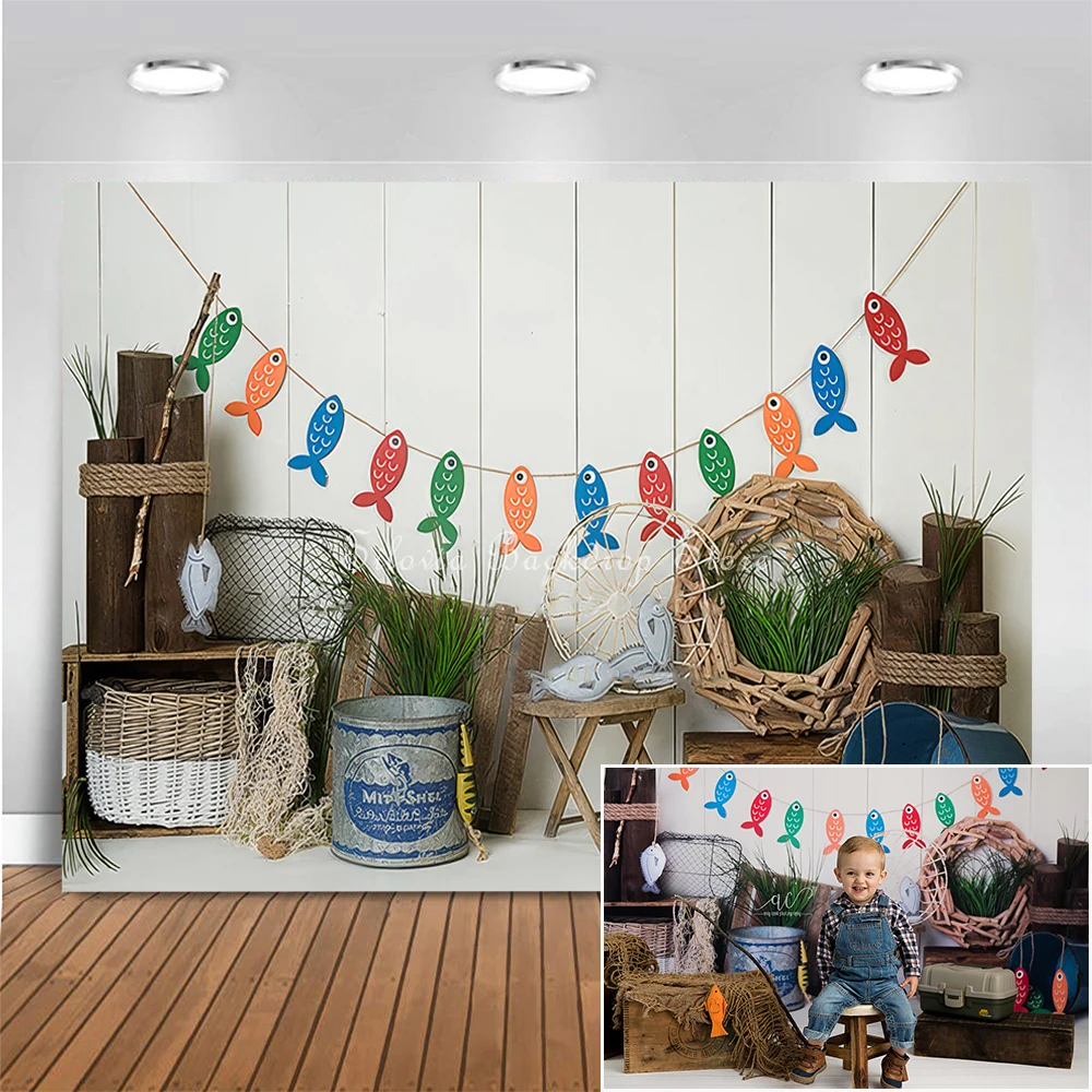 Gone Fishin Photo Background Children Boy Birthday Cake Smash Photography Backdrop Kids Portrait Photo Studio Props
Gone Fishin Photo Background Children Boy Birthday Cake Smash Photography Backdrop Kids Portrait Photo Studio Props