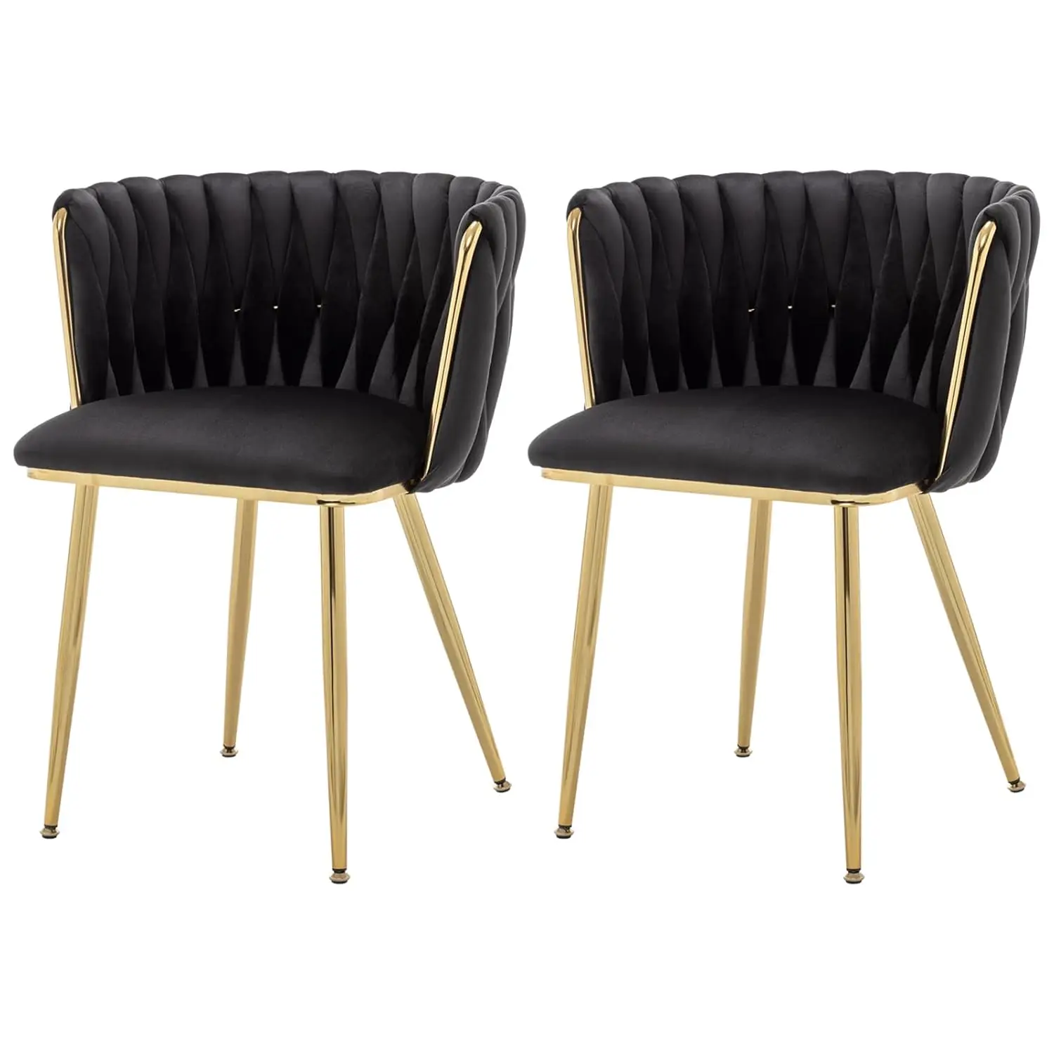 Velvet Dining Chairs Set of 2, Modern Upholstered Woven Dining Chairs with Gold Metal Legs, Modern Accent Chairs, Customized
Velvet Dining Chairs Set of 2, Modern Upholstered Woven Dining Chairs with Gold Metal Legs, Modern Accent Chairs, Customized