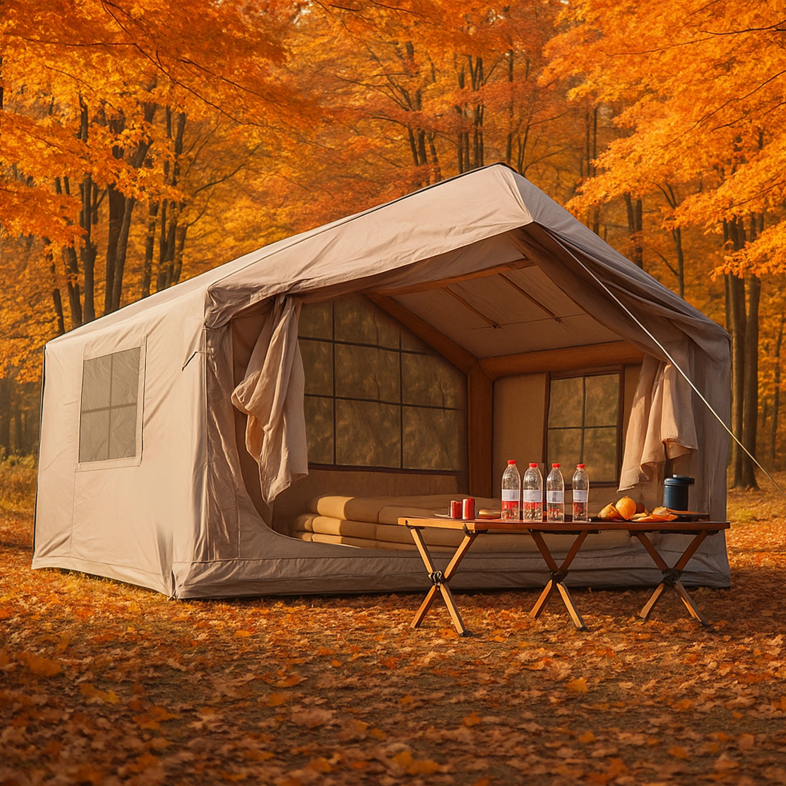 80.7 Square Feet Inflatable Tent with Air Conditioning Vent,4 Season Glamping Blow up Tent for Camping,Waterproof Oxford Fabric
80.7 Square Feet Inflatable Tent with Air Conditioning Vent,4 Season Glamping Blow up Tent for Camping,Waterproof Oxford Fabric