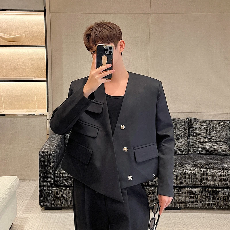 Spring ex ort Casual Notched Lapel Asymmetrical Design Suit Jaet Four Seasons Can Be Worn Street Sle Slim Fit Coat
Spring ex ort Casual Notched Lapel Asymmetrical Design Suit Jaet Four Seasons Can Be Worn Street Sle Slim Fit Coat