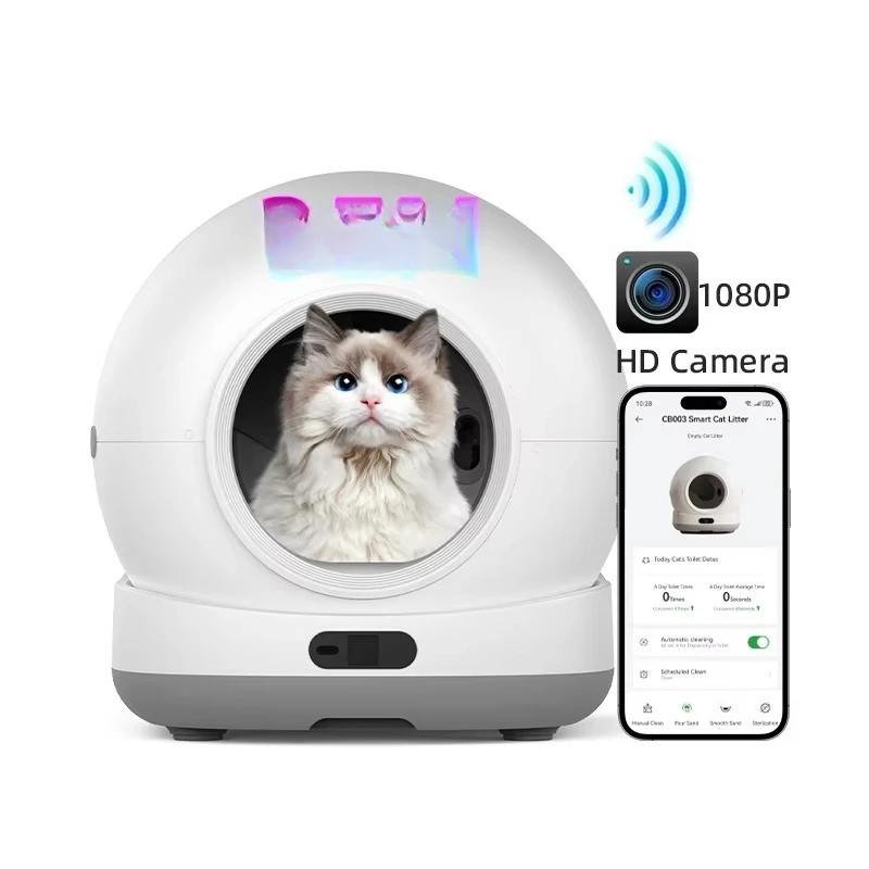 Automatic Cat Litter Box With Camera Control Smart Cat Litter Box Self Cleaning Litter Box
Automatic Cat Litter Box With Camera Control Smart Cat Litter Box Self Cleaning Litter Box