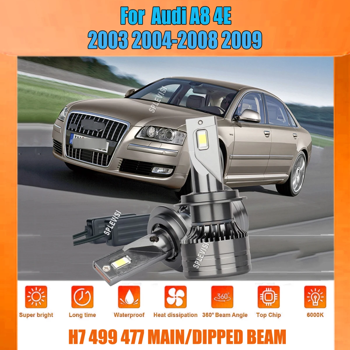 Hi Low Beam Headlamp Bulb 12V 180W LED -Auto Car Headlight Bulbs Canbus Replacement For Audi A8 4E 2003 2004 2005 2006 2007-2009
Hi Low Beam Headlamp Bulb 12V 180W LED -Auto Car Headlight Bulbs Canbus Replacement For Audi A8 4E 2003 2004 2005 2006 2007-2009