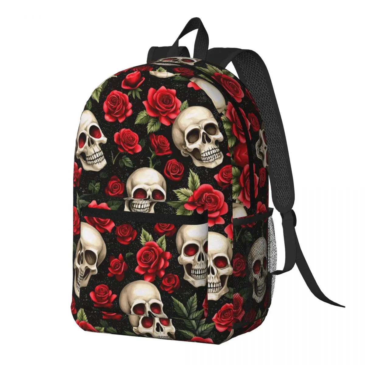 Rose Skull Gothic Style Pattern Backpack Daypack Large Capacity Boys Girls BookBag School Bag Shoulder Bags for Men Women
Rose Skull Gothic Style Pattern Backpack Daypack Large Capacity Boys Girls BookBag School Bag Shoulder Bags for Men Women