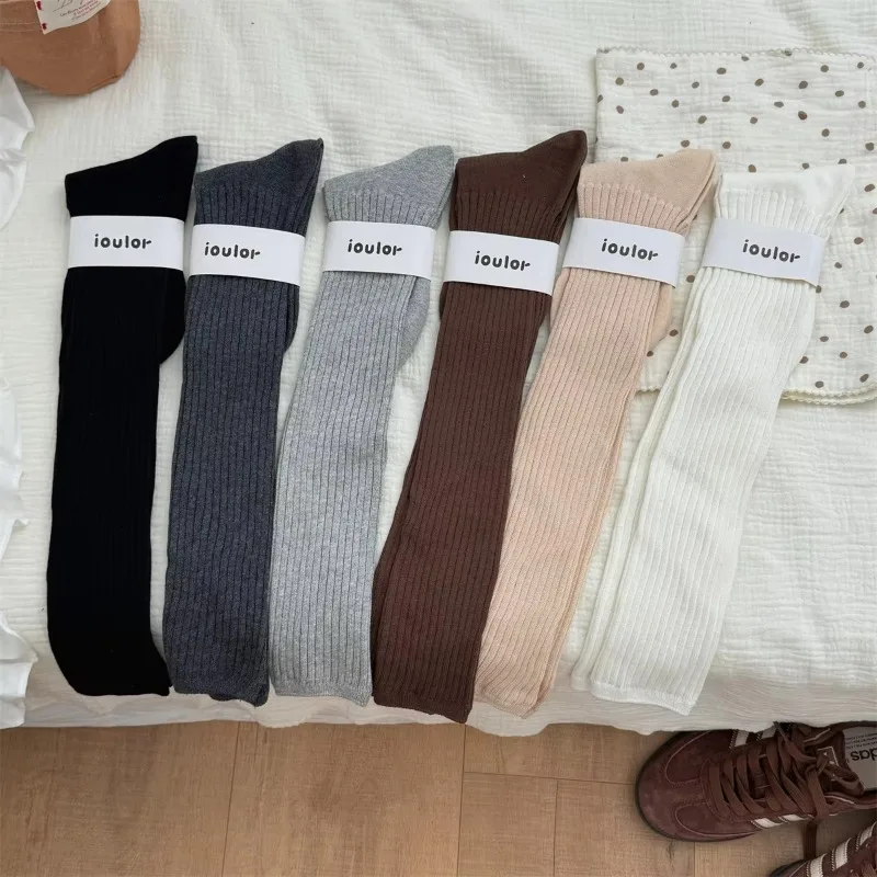 Cotton Knitted Socks Stockings Women Long Socks Thigh High Stockings JK Girls Knee Socks Stockings Solid Color Black White Gray
Cotton Knitted Socks Stockings Women Long Socks Thigh High Stockings JK Girls Knee Socks Stockings Solid Color Black White Gray