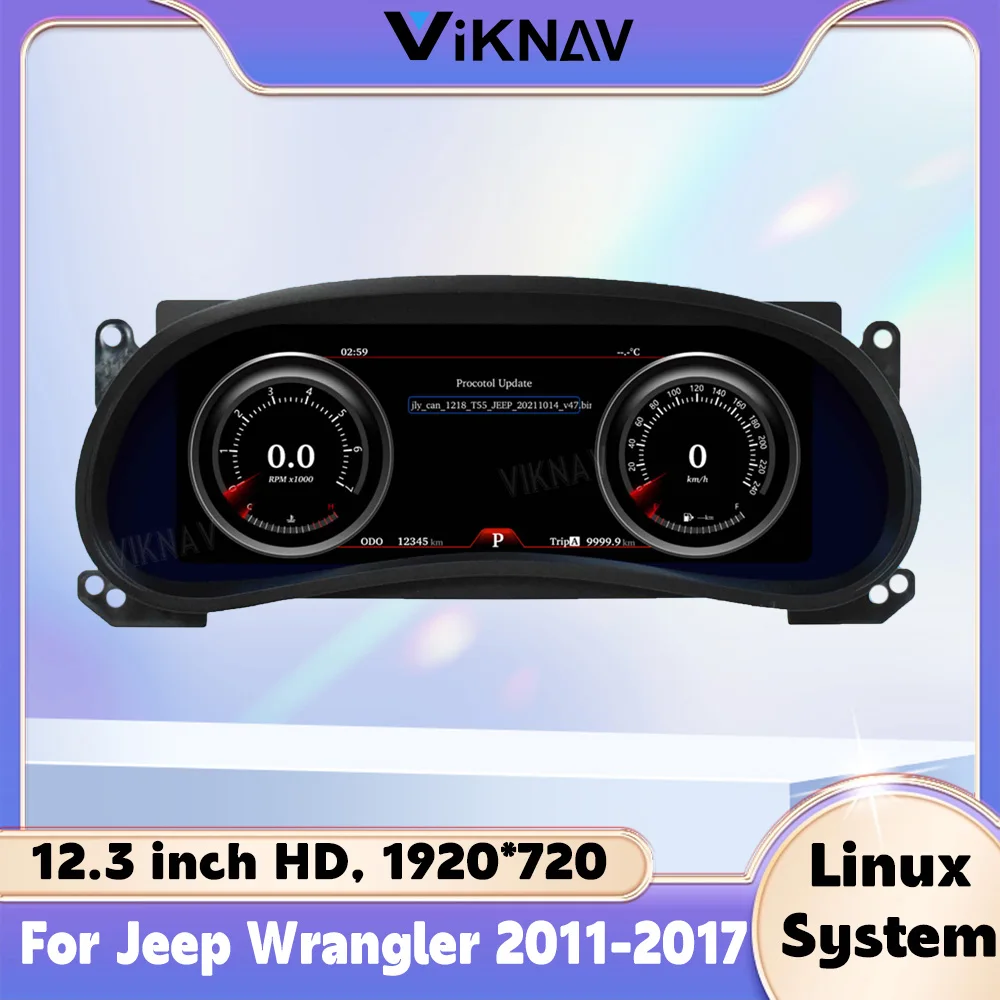 Linux System 12.3Inch Car Digital Gauge Instrument Cluster For Jeep Wrangler 2011-2017 Vertical Screen Car Speed Meter Dashboard
Linux System 12.3Inch Car Digital Gauge Instrument Cluster For Jeep Wrangler 2011-2017 Vertical Screen Car Speed Meter Dashboard