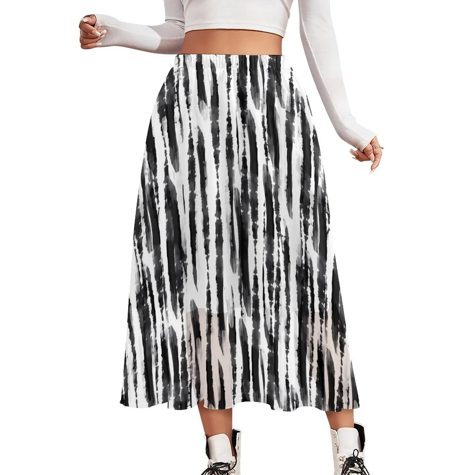 White And Black Tie Dye Skirt Female Abstract Print Modern Boho Skirts Custom Elastic Waist Aesthetic Casual Skirt Big Size 3XL
White And Black Tie Dye Skirt Female Abstract Print Modern Boho Skirts Custom Elastic Waist Aesthetic Casual Skirt Big Size 3XL