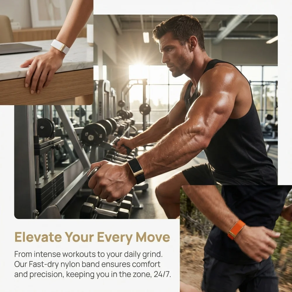 Suitable for Whoop 5.0 wristband strap, nylon woven elastic mg sports replacement wristband with bright silver U-shaped W metal
Suitable for Whoop 5.0 wristband strap, nylon woven elastic mg sports replacement wristband with bright silver U-shaped W metal