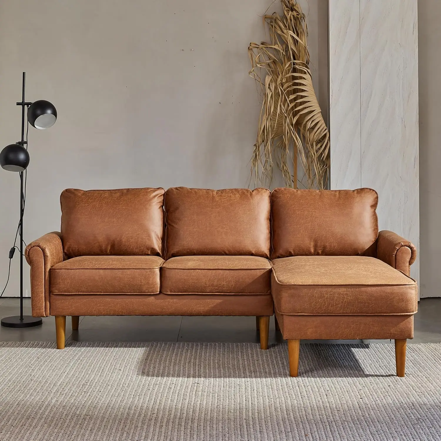 Ovios 81.5"" L-Shape Sofa Couch With Chaise, 3-Seats Sofa With Deep Seat, Suede Leather Couches With Comfy Cushion For Living
Ovios 81.5"" L-Shape Sofa Couch With Chaise, 3-Seats Sofa With Deep Seat, Suede Leather Couches With Comfy Cushion For Living