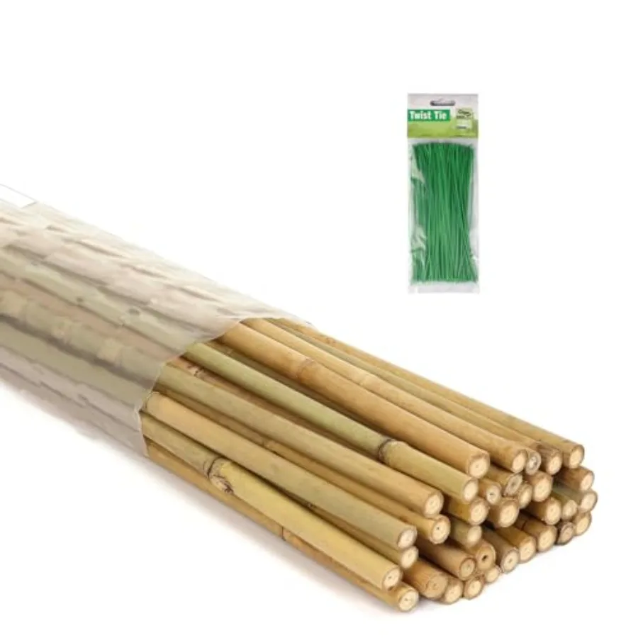 Bamboo Stakes with 100 Twist Ties Natural Bamboo Garden Stakes for Tomatoes Cucumber Grapes Pole Beans Trees Potted Dahlia Flow
Bamboo Stakes with 100 Twist Ties Natural Bamboo Garden Stakes for Tomatoes Cucumber Grapes Pole Beans Trees Potted Dahlia Flow