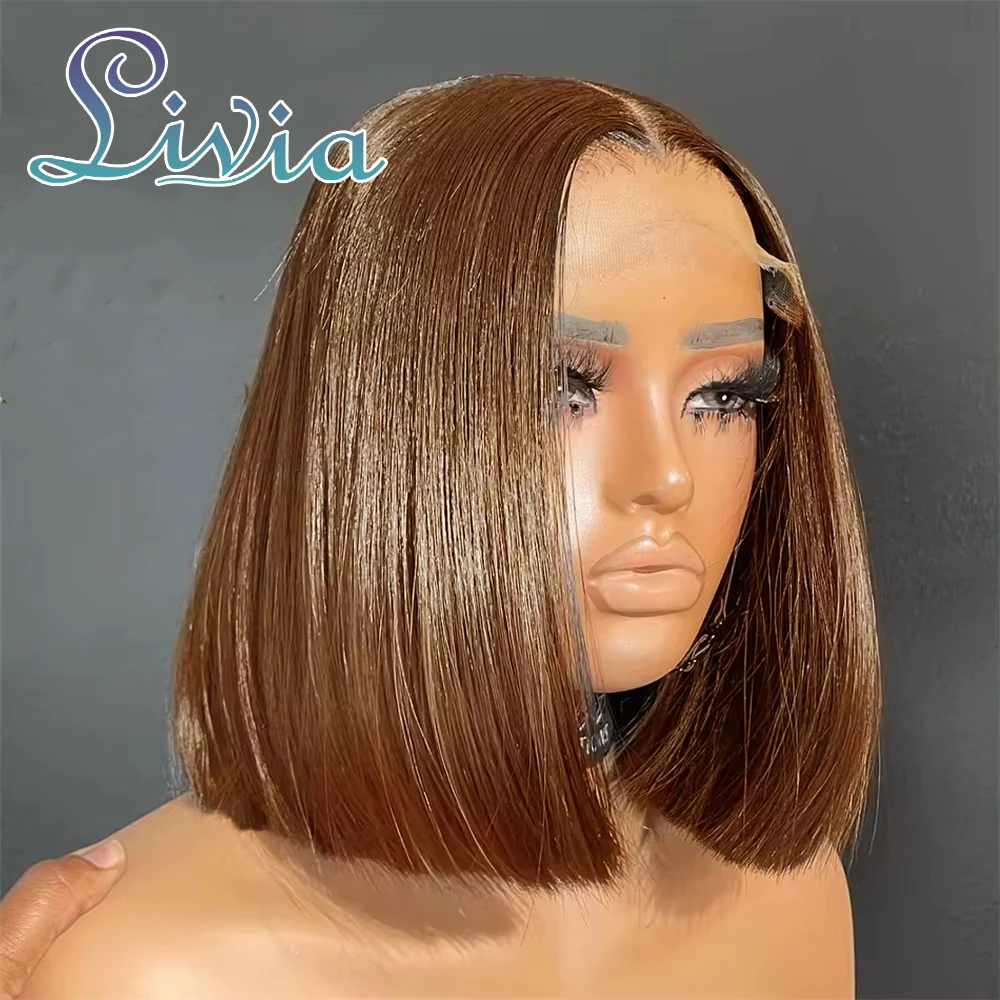 #4 Straight Short Bob Wigs 13x4 Lace Front Wigs Human Hair Chocolate Brown 200% Density Transparent Lace Frontal Wigs For Women
#4 Straight Short Bob Wigs 13x4 Lace Front Wigs Human Hair Chocolate Brown 200% Density Transparent Lace Frontal Wigs For Women
