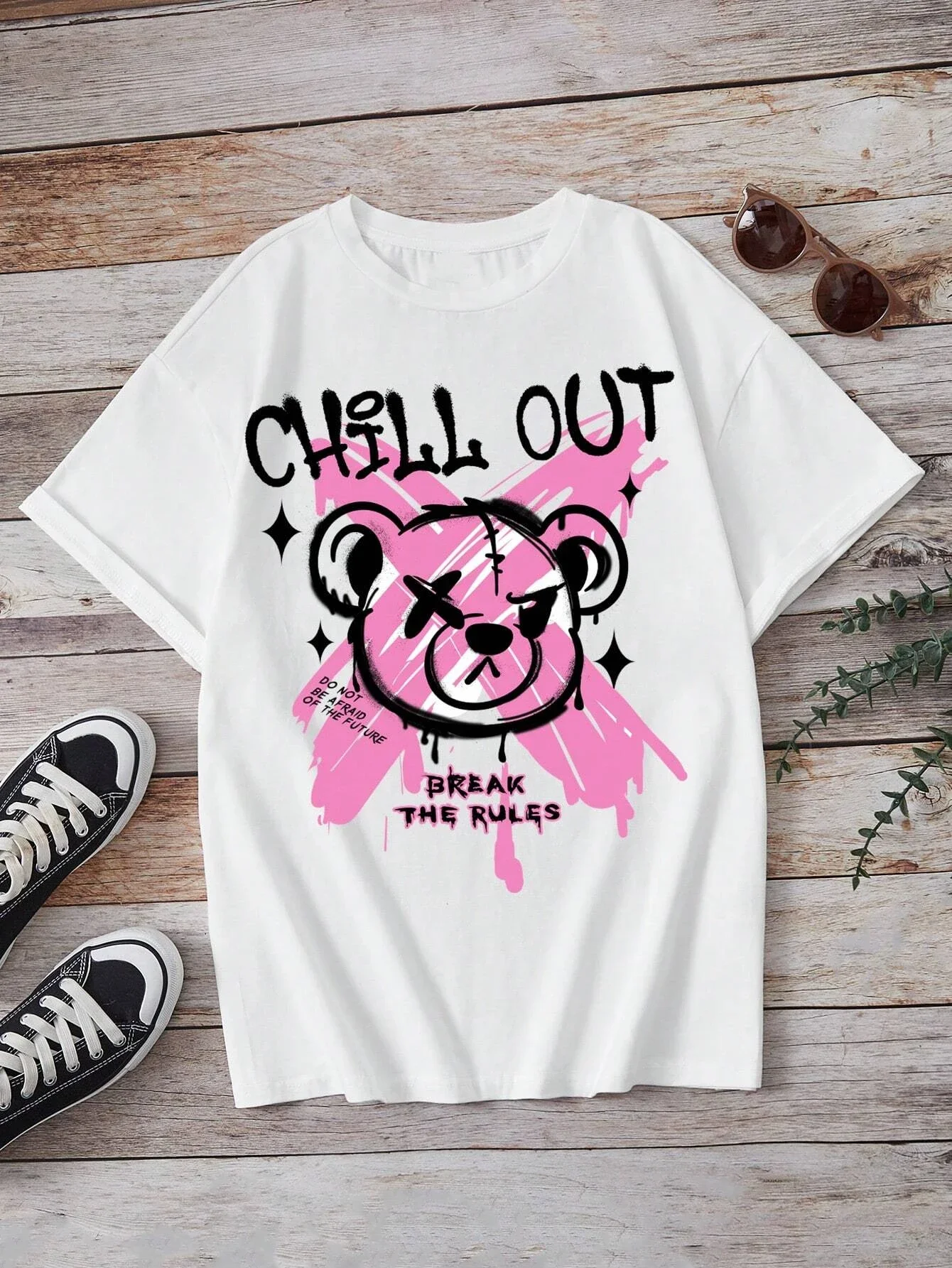 Chill Out Bear Simple Printing T-Shirt Wo Street Summer Tshirts Soft Breathable Tee Clothing Cool Casual Fashion Short Sleeve
Chill Out Bear Simple Printing T-Shirt Wo Street Summer Tshirts Soft Breathable Tee Clothing Cool Casual Fashion Short Sleeve