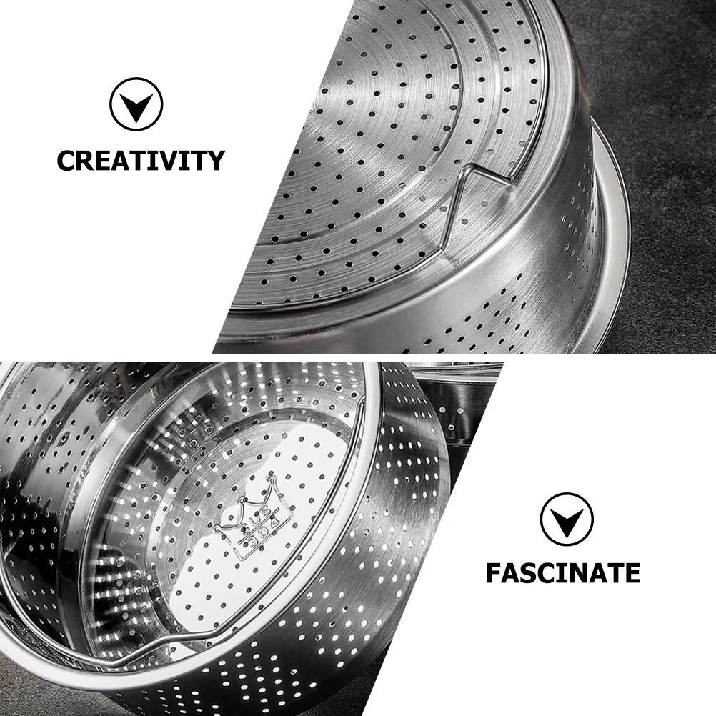 Stainless Steel Steamer Basket 18CM Rice Vegetable Compartment Pot Steaming Drainable Lightweight Cooker
Stainless Steel Steamer Basket 18CM Rice Vegetable Compartment Pot Steaming Drainable Lightweight Cooker