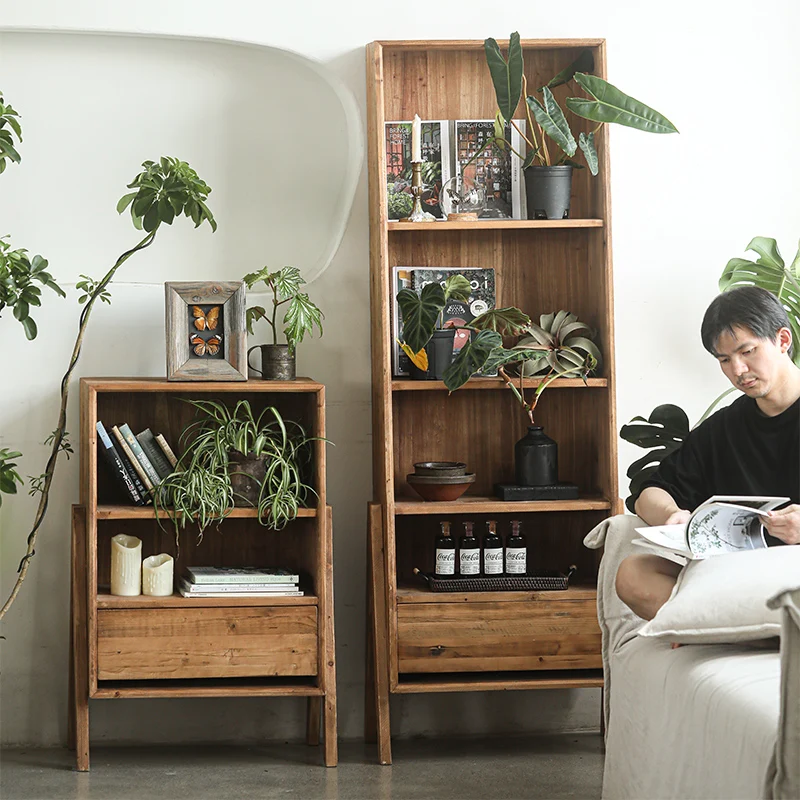 Old pine bookshelf locker, solid wood retro old bookcase, floor shelf
Old pine bookshelf locker, solid wood retro old bookcase, floor shelf