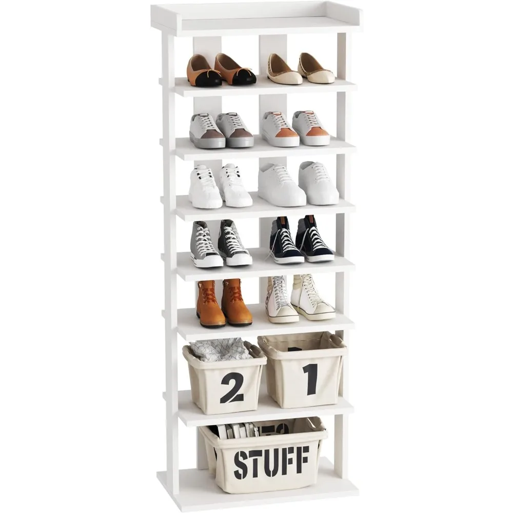 HOMEFORT 7-Tier Wood Rack, Double Rows 7-Tier Shelf, Shoe Storage Stand, Entryway Shoe Tower, Vertical Shoe Organizer
HOMEFORT 7-Tier Wood Rack, Double Rows 7-Tier Shelf, Shoe Storage Stand, Entryway Shoe Tower, Vertical Shoe Organizer