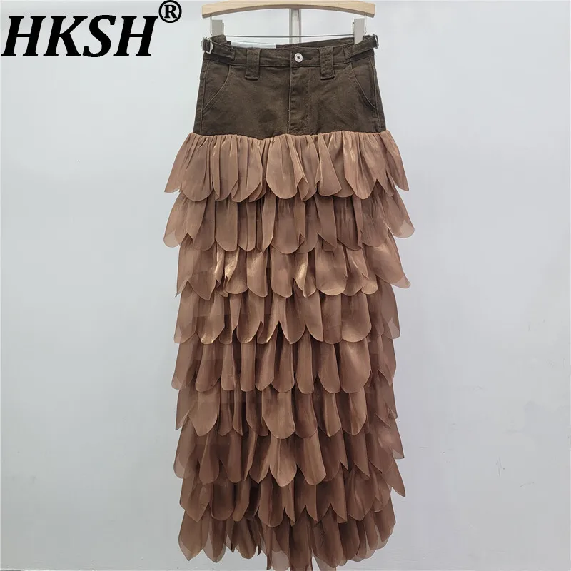 HKSH Весенне-Осенняя новая женская юбка, джинсовая лоскутная многослойная юбка с рюшами по подолу, элегантная универсальная модная юбка в стиле ретро HK17233
HKSH Весенне-Осенняя новая женская юбка, джинсовая лоскутная многослойная юбка с рюшами по подолу, элегантная универсальная модная юбка в стиле ретро HK17233