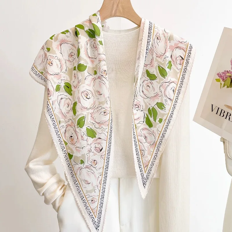 100% Silk Strip Triangle Diamond Towel Female 2026 New Style
100% Silk Strip Triangle Diamond Towel Female 2026 New Style