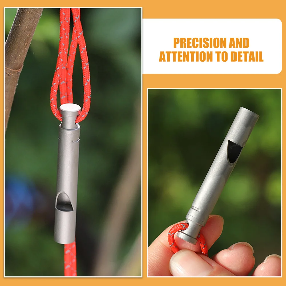 Emergency Survival Whistle Titanium Loud High Frequency Outdoor Camping Hiking Sports Portable Metal Whistle with Lanyard
Emergency Survival Whistle Titanium Loud High Frequency Outdoor Camping Hiking Sports Portable Metal Whistle with Lanyard