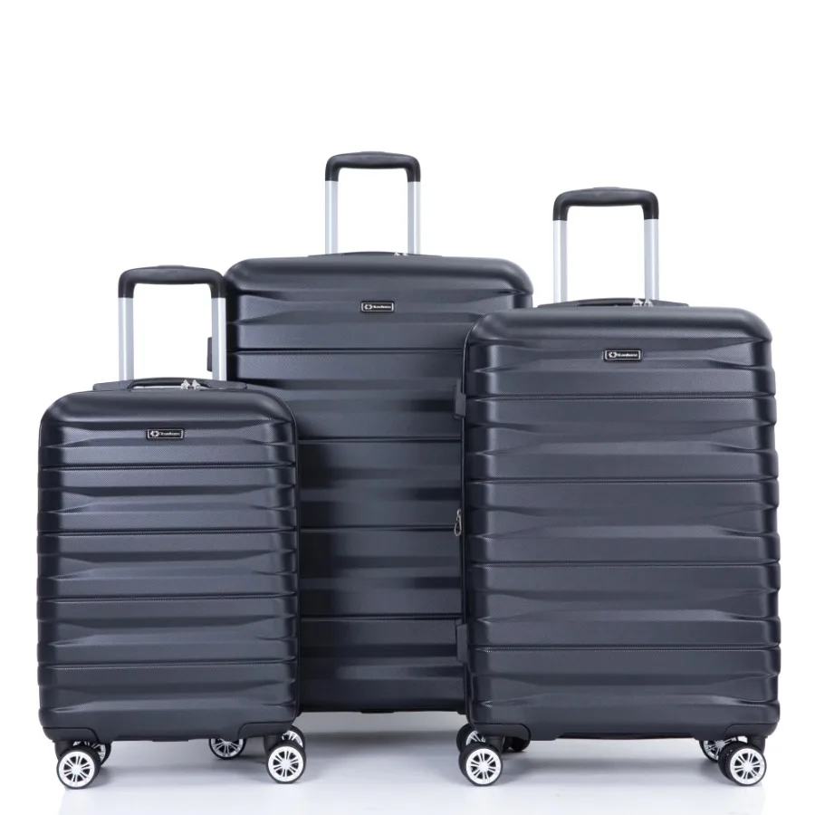 3 Piece Luggage Sets PC Lightweight and Durable Expandable Suitcase with Two Hooks Double Spinner Wheels TSA Lock 21 25 29 Blac
3 Piece Luggage Sets PC Lightweight and Durable Expandable Suitcase with Two Hooks Double Spinner Wheels TSA Lock 21 25 29 Blac
