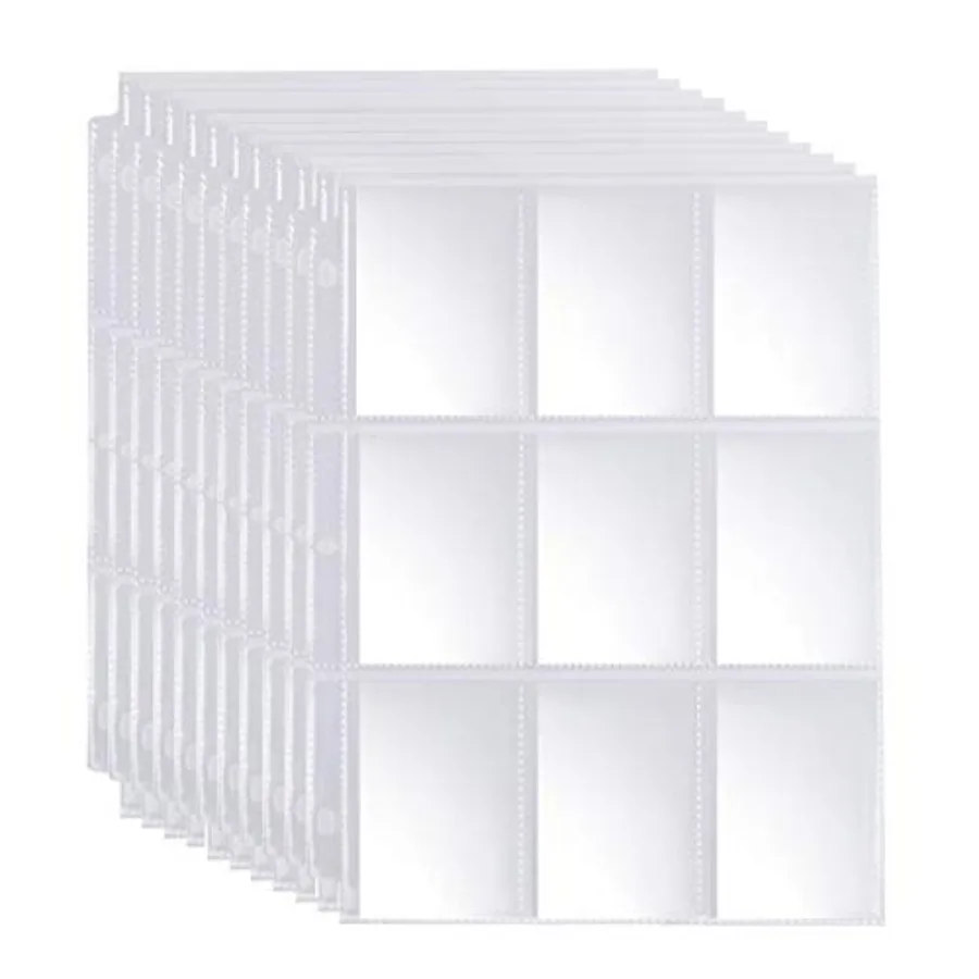 9 Pocket Page Protector - 648 Pockets Premium Double Side Trading Card Sleeves Pages for 3 Ring Binder, Standard Size Card Shee
9 Pocket Page Protector - 648 Pockets Premium Double Side Trading Card Sleeves Pages for 3 Ring Binder, Standard Size Card Shee