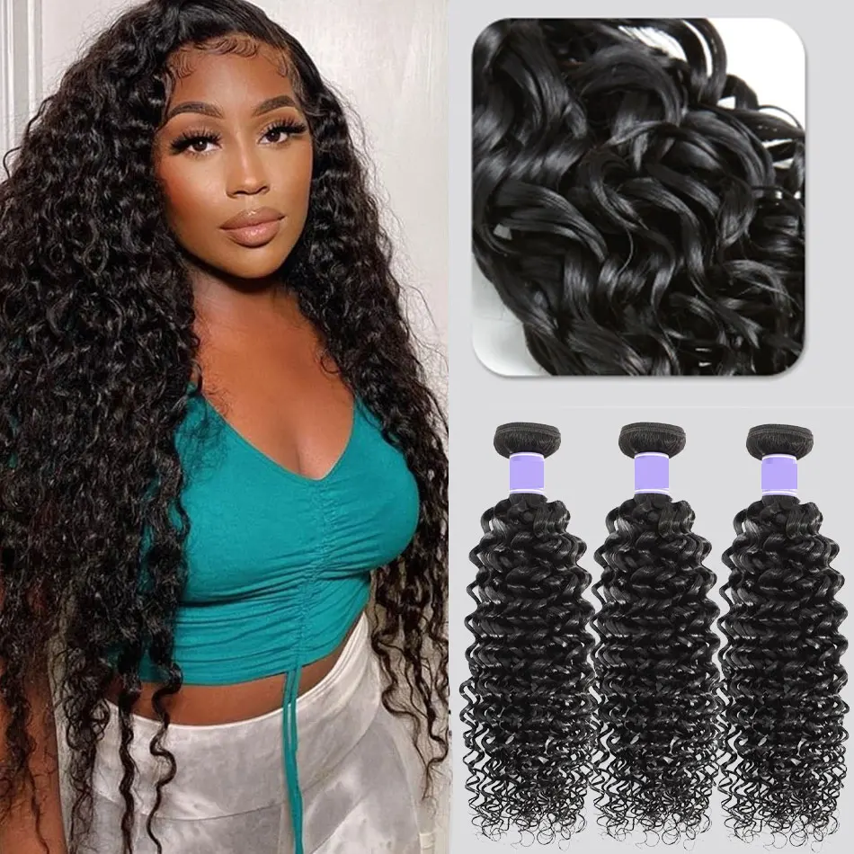 Deep Wave Bundles Human Hair Weave 3/4 Bundles Deep Curly Virgin Hair Wet Bundle 12A Human Hair Extensions 16Inch Natural Black
Deep Wave Bundles Human Hair Weave 3/4 Bundles Deep Curly Virgin Hair Wet Bundle 12A Human Hair Extensions 16Inch Natural Black