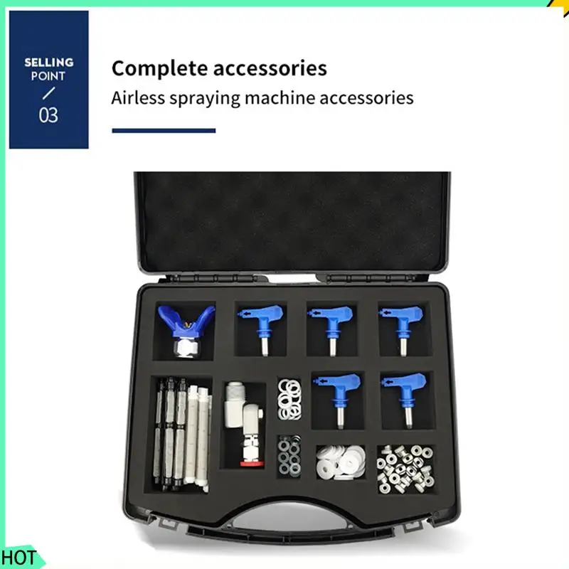 AWAH Airless Spray Machine Toolbox For Storage Organizers Nozzle Seats Spray Filter Scree Universal Joint Head Gasket
AWAH Airless Spray Machine Toolbox For Storage Organizers Nozzle Seats Spray Filter Scree Universal Joint Head Gasket