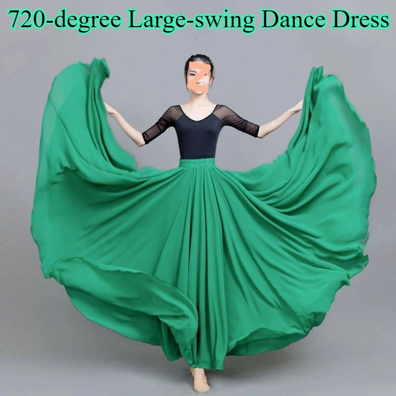 Double-layer Chiffon Skirt High-waisted Ethnic Dance Dress Purple 720-degree Large-swing Dance Dress Performance Costume
Double-layer Chiffon Skirt High-waisted Ethnic Dance Dress Purple 720-degree Large-swing Dance Dress Performance Costume