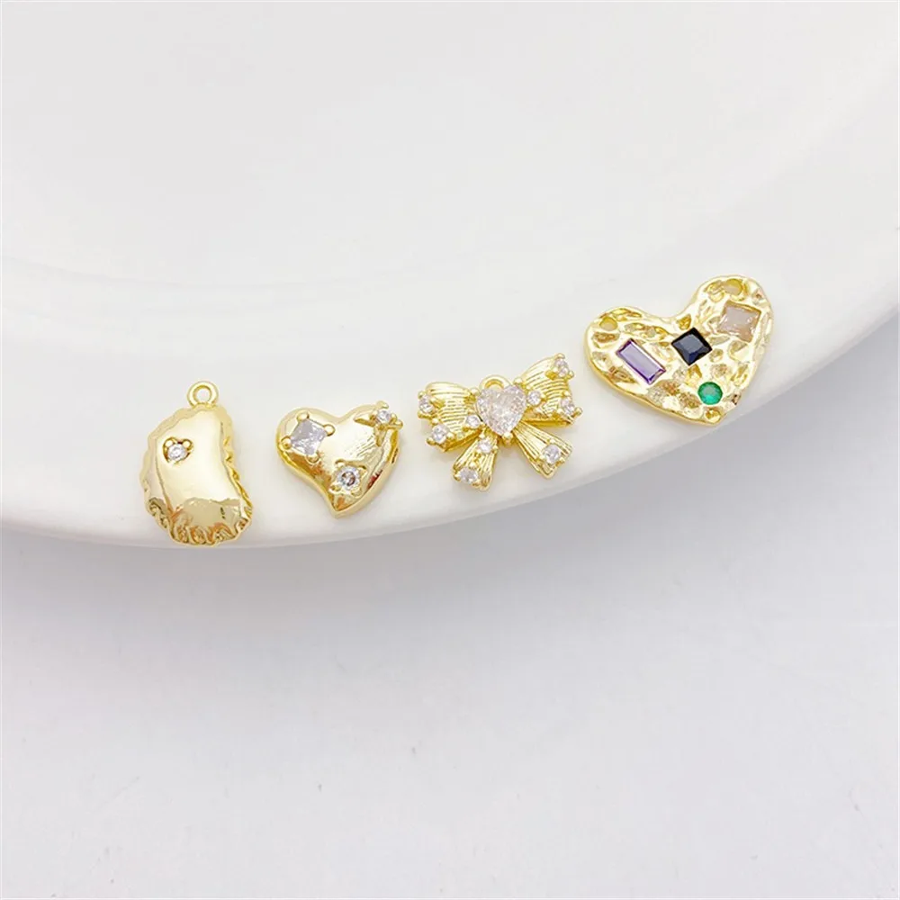 14K Gold-plated Pea Love Bow Charm Pendant DIY Jewelry Supplies Beads for Necklace Bracelet Craft Accessories
14K Gold-plated Pea Love Bow Charm Pendant DIY Jewelry Supplies Beads for Necklace Bracelet Craft Accessories
