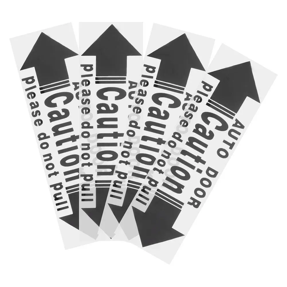 4 Pcs Stickers Door Automatic Not Touch Warning Caution Car Closed Black Sliding Glass Decals Accessories
4 Pcs Stickers Door Automatic Not Touch Warning Caution Car Closed Black Sliding Glass Decals Accessories