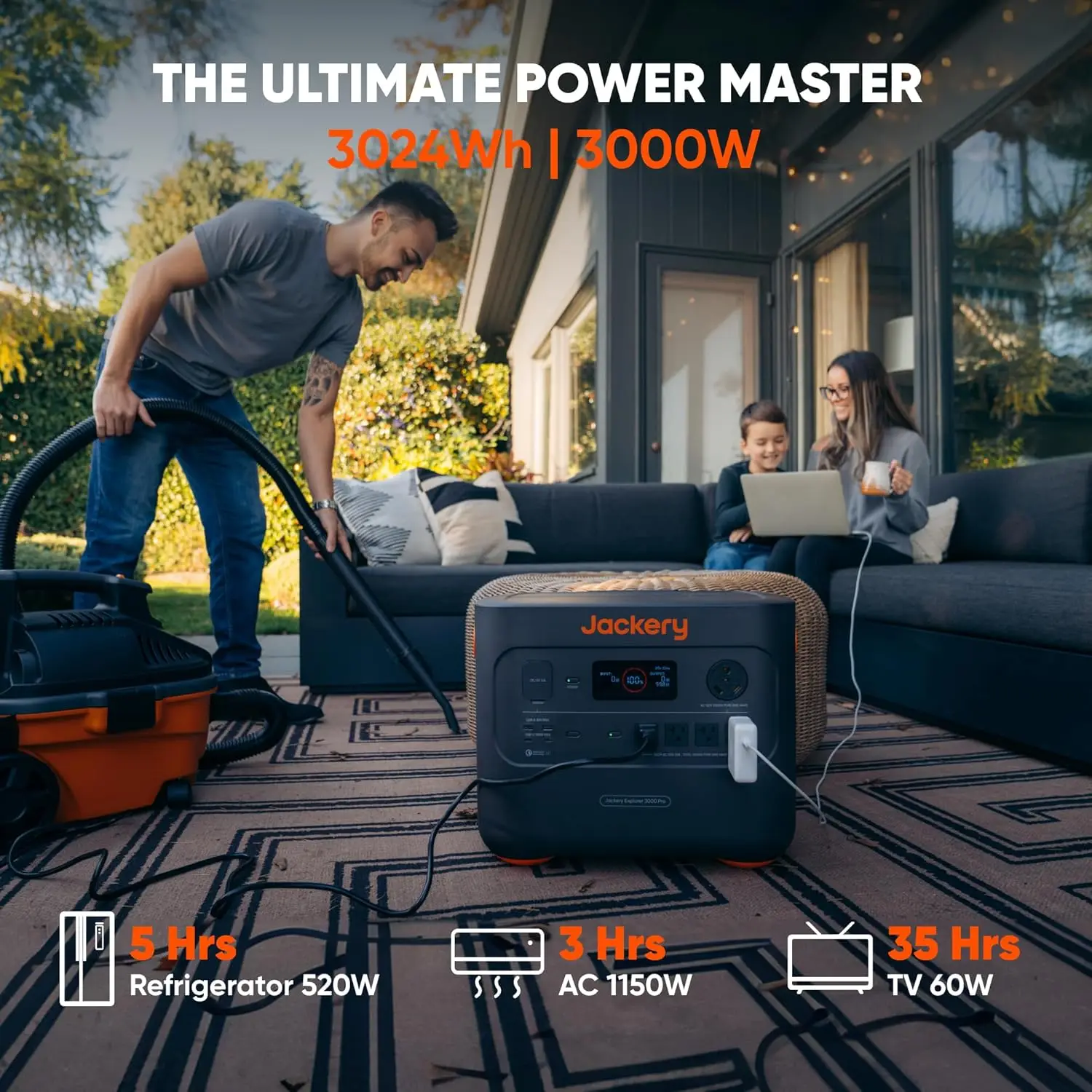 Explorer 3000 Pro Solar Generator + Manual Transfer Switch, 3024Wh 3000W Portable Power Station with 2 * 200W Solar Panels
Explorer 3000 Pro Solar Generator + Manual Transfer Switch, 3024Wh 3000W Portable Power Station with 2 * 200W Solar Panels