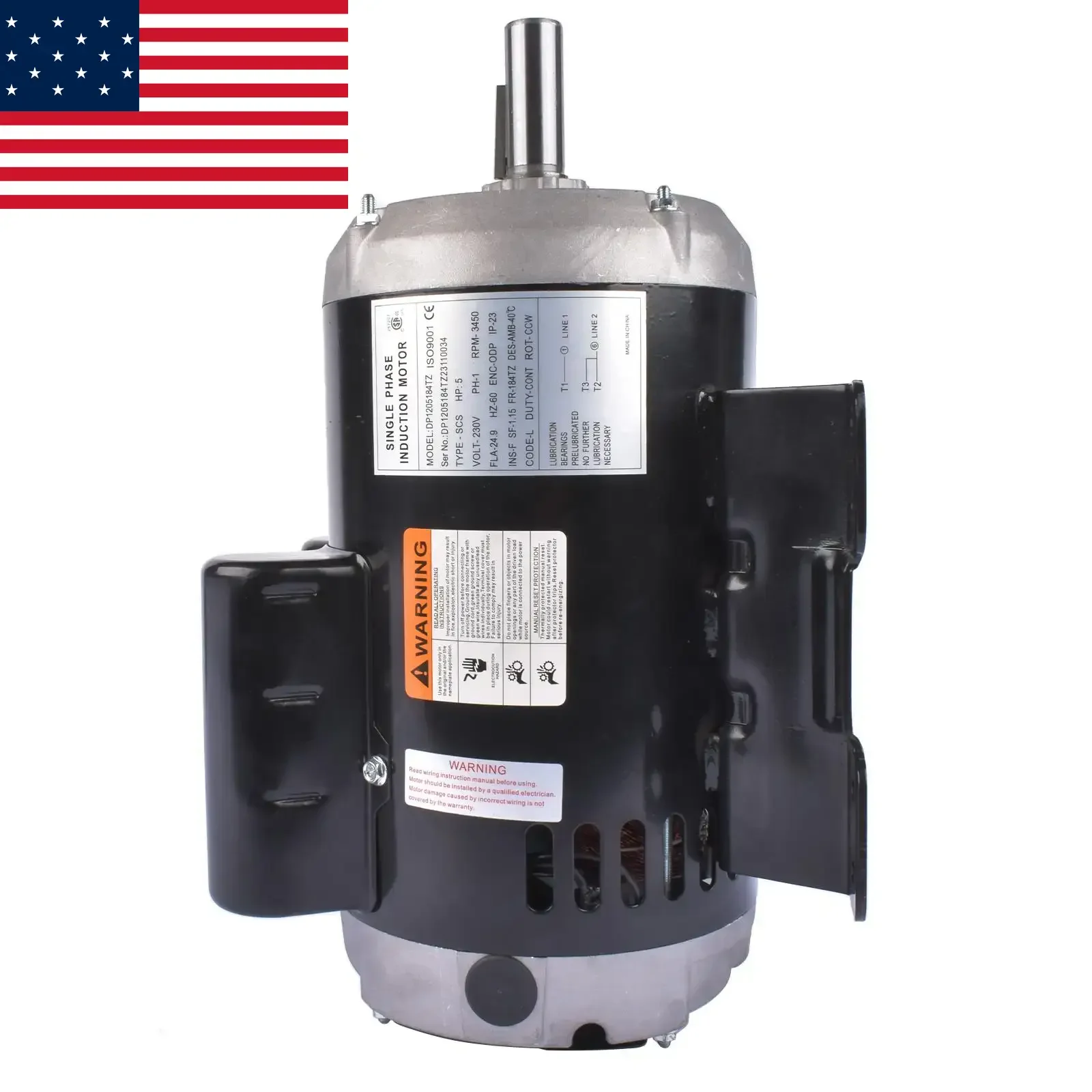AP03 230V 3450 Rpm, 1 Phase, 5HP, 184 FR, 7/8'' Shaft 24.9 Amps Air Compressor Motor
AP03 230V 3450 Rpm, 1 Phase, 5HP, 184 FR, 7/8'' Shaft 24.9 Amps Air Compressor Motor