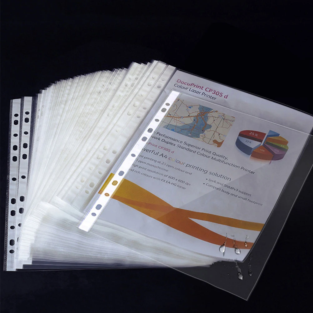 100pcs Clear Sheet Protectors A4 11 Hole Transparent File Bag Thickened Pouch For Office Home School Binder Storage
100pcs Clear Sheet Protectors A4 11 Hole Transparent File Bag Thickened Pouch For Office Home School Binder Storage
