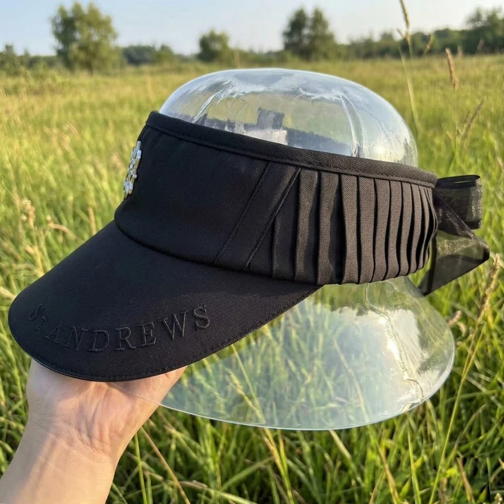 Women Golf Visor Hat with Bowknot Pleated Sports Sun Visor Outdoor Casual Anti-UV Empty Top Cap for Spring Autumn
Women Golf Visor Hat with Bowknot Pleated Sports Sun Visor Outdoor Casual Anti-UV Empty Top Cap for Spring Autumn