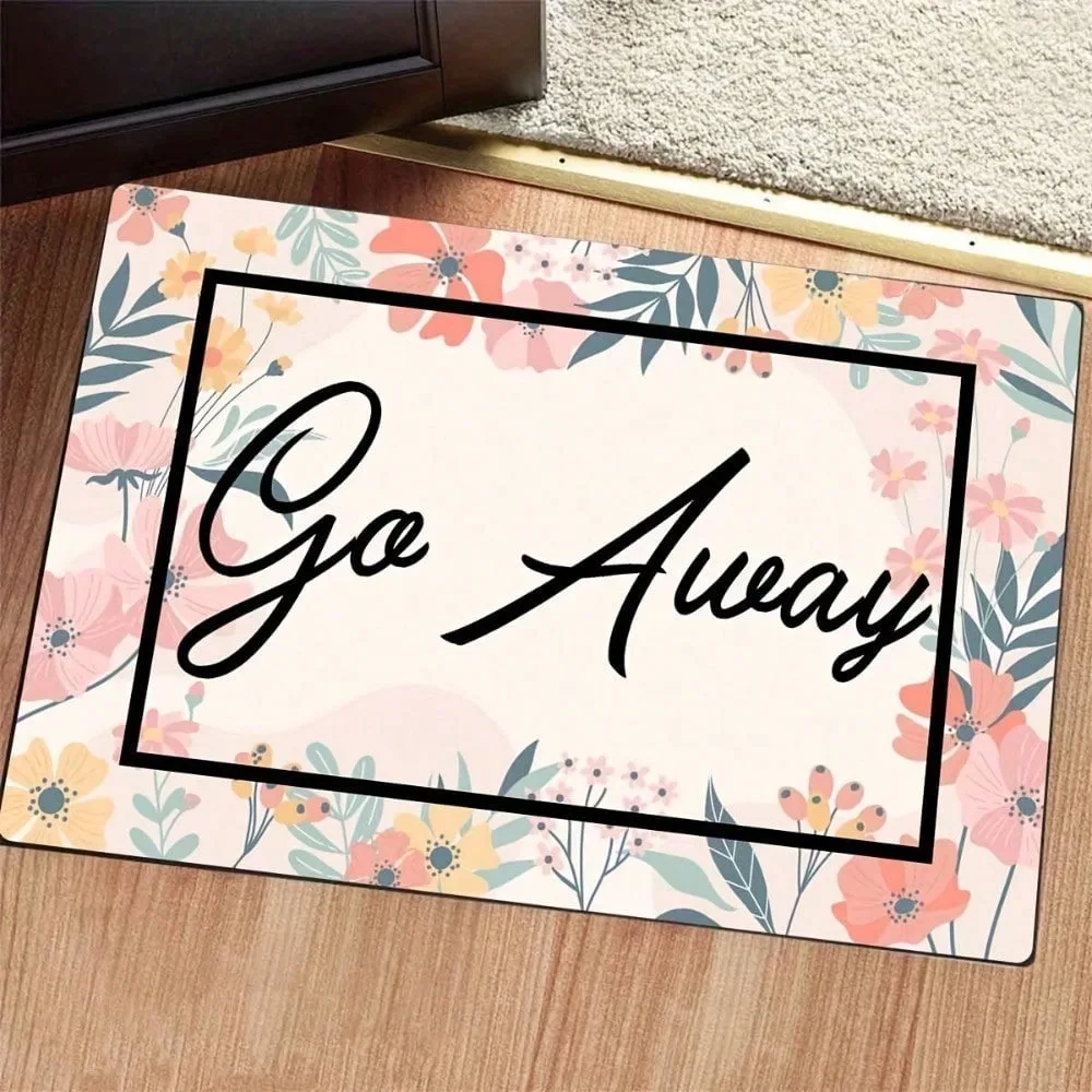 Go Away Doormat Funny Welcome Mat with Floral Border for Front Door Non-Slip Indoor Outdoor Entryway Rug Sarcastic Home Decor
Go Away Doormat Funny Welcome Mat with Floral Border for Front Door Non-Slip Indoor Outdoor Entryway Rug Sarcastic Home Decor