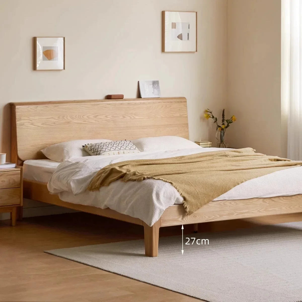 Double bed Nordic home log bed Master bedroom 1.8 meters double
Double bed Nordic home log bed Master bedroom 1.8 meters double
