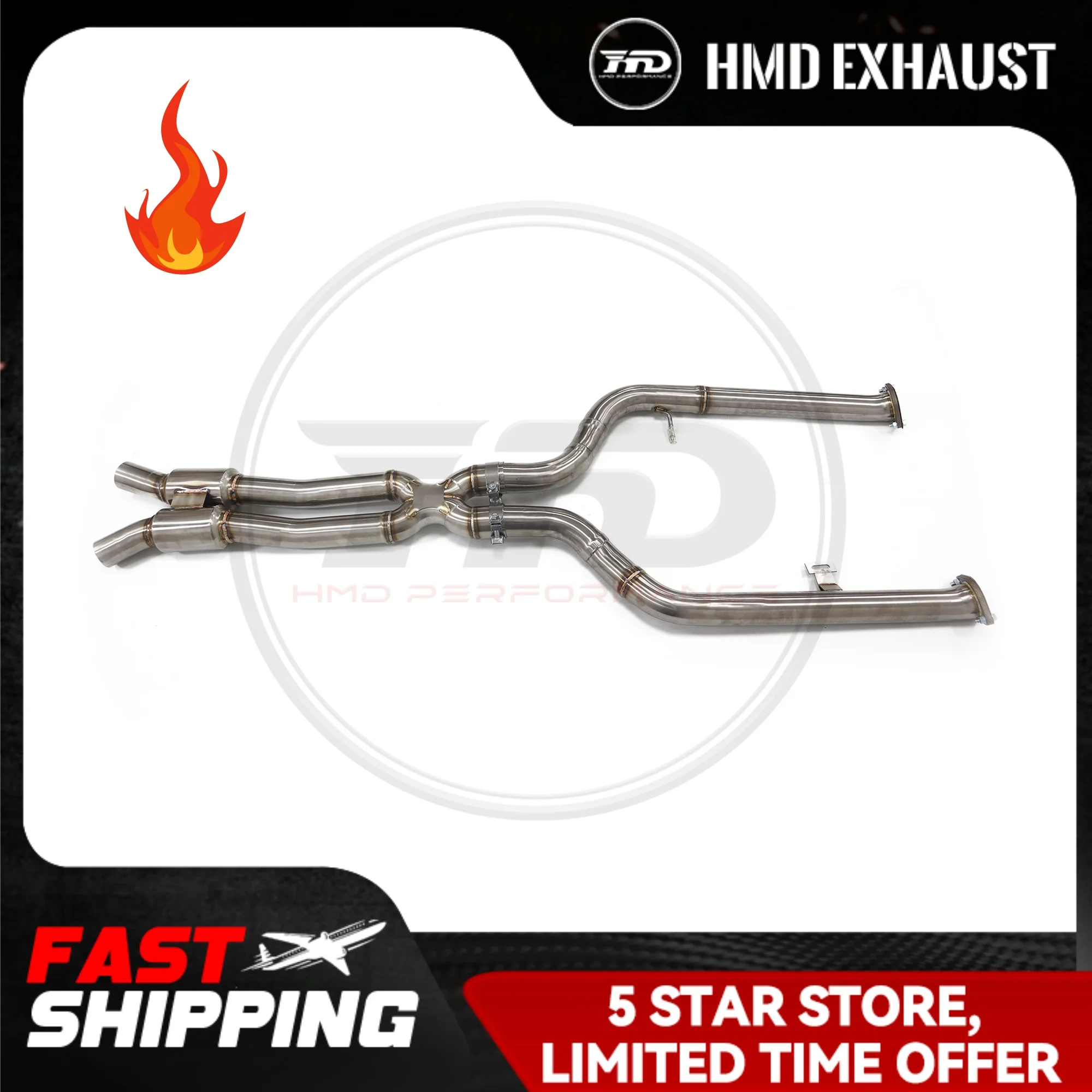 HMD Exhaust System Stainless Steel Performance Middle Pipe for BMW M3 M4 G80 G82 X-pipe With Resonator
HMD Exhaust System Stainless Steel Performance Middle Pipe for BMW M3 M4 G80 G82 X-pipe With Resonator