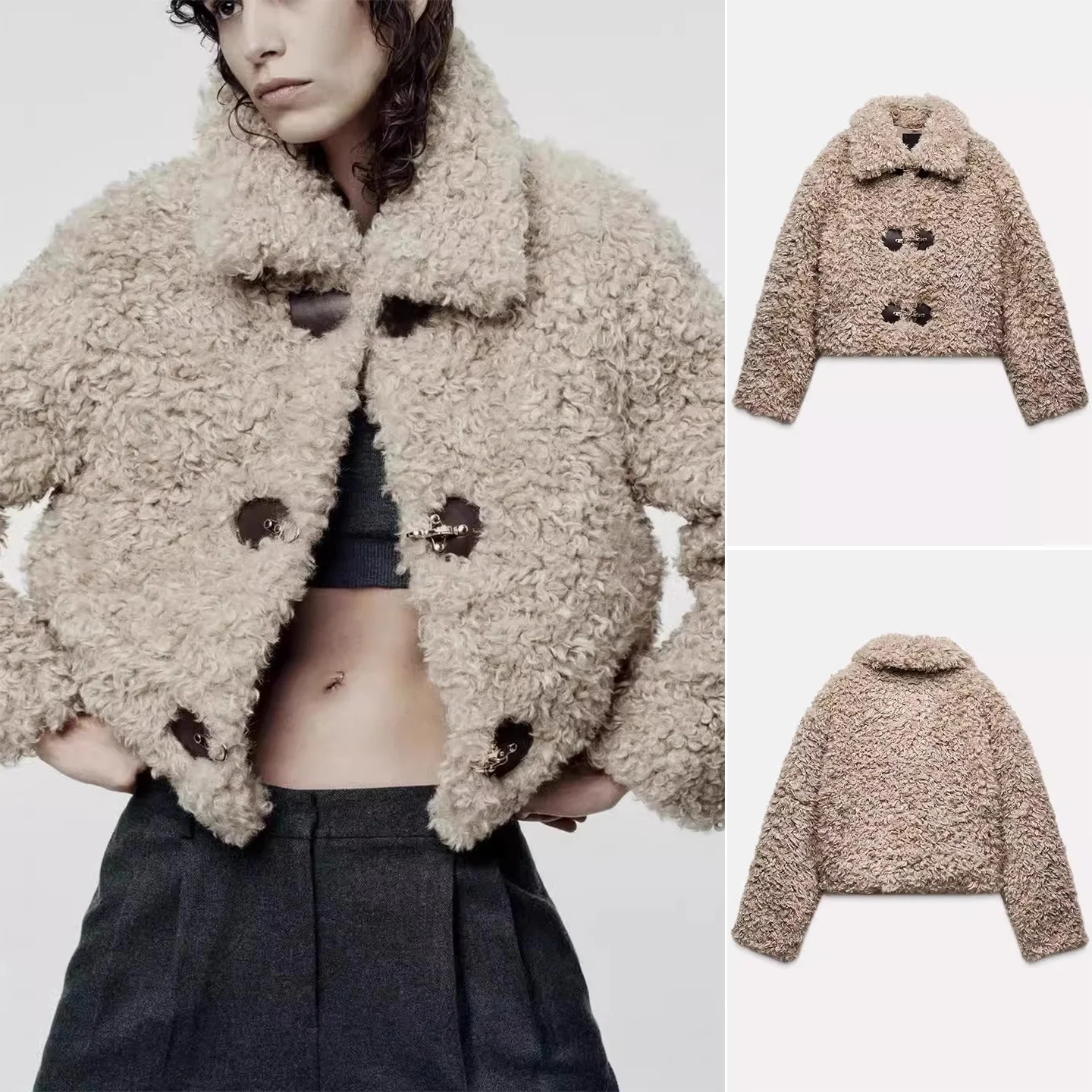 Новое зимнее женское длинное пальто-туэт с отложным воротником све, верхняя одежда с меховым эффектом, повседневная молодежная одежда свободного покроя из полиэстера на подкладке Fce
Новое зимнее женское длинное пальто-туэт с отложным воротником све, верхняя одежда с меховым эффектом, повседневная молодежная одежда свободного покроя из полиэстера на подкладке Fce