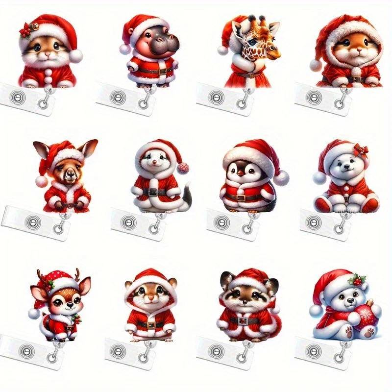 Christmas badge scroll clip, a shiny extendable accessory for office nurses and doctors.
Christmas badge scroll clip, a shiny extendable accessory for office nurses and doctors.