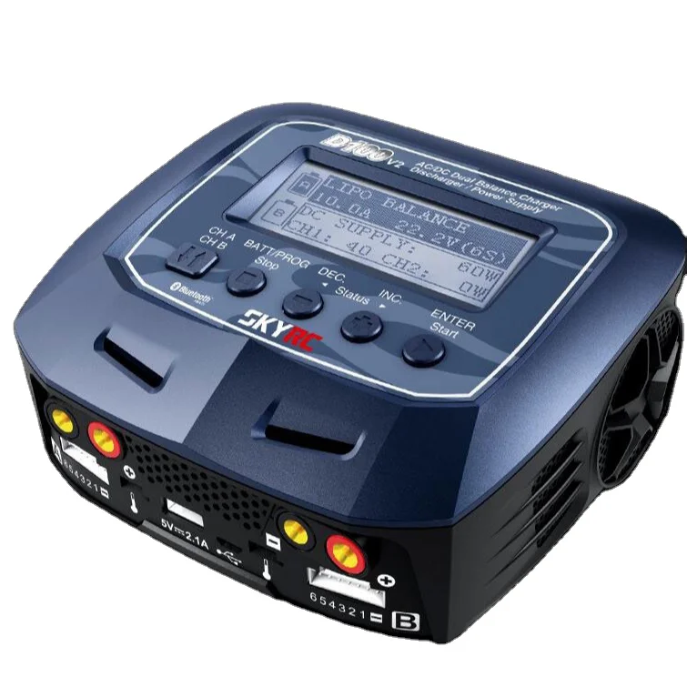 SKYRC D100V2 двойной источник питания постоянного тока 100 Вт зарядное устройство AC DC Lipo Баланс батареи для 1S-6S RC пластик для
SKYRC D100V2 двойной источник питания постоянного тока 100 Вт зарядное устройство AC DC Lipo Баланс батареи для 1S-6S RC пластик для