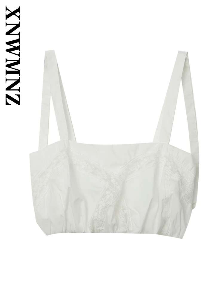 XNWMNZ 2025 Summer New Woman's Chic club wide shoulder strap Sleeveless Slip Top Fashion Lady White Shoulder Top Simple Short
XNWMNZ 2025 Summer New Woman's Chic club wide shoulder strap Sleeveless Slip Top Fashion Lady White Shoulder Top Simple Short