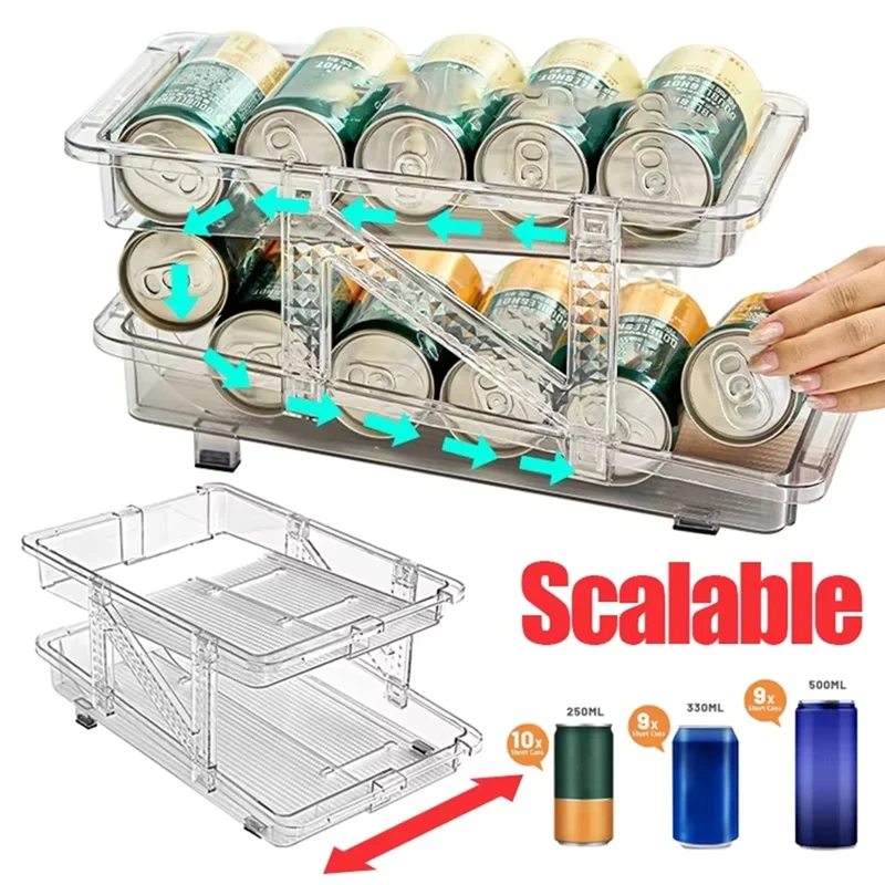AB66-Soda Can Dispenser For Refrigerator 2-Tier Automatic Rolling Can Dispenser For Refrigerator Organizing (Shelves Only)
AB66-Soda Can Dispenser For Refrigerator 2-Tier Automatic Rolling Can Dispenser For Refrigerator Organizing (Shelves Only)