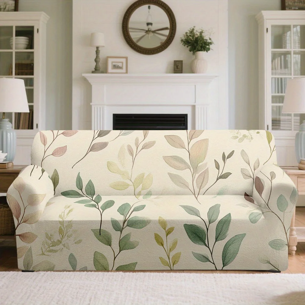 1pc Watercolor Eucalyptus Leaf Print Stretch Sofa Cover, Soft Botanical Couch Slipcover for Neutral Boho Home Decor
1pc Watercolor Eucalyptus Leaf Print Stretch Sofa Cover, Soft Botanical Couch Slipcover for Neutral Boho Home Decor