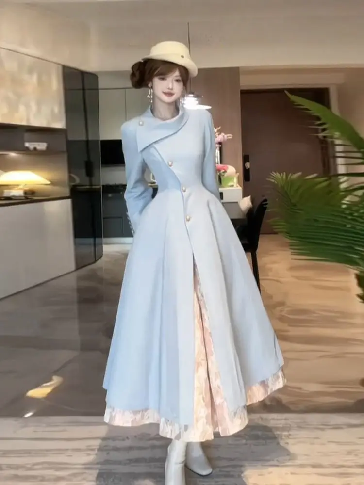 Elegant Korean Style Belted Midi Coat Spring 2026 Fashion Trend Slim Fit Long Sleeve Collar Pure Color Button Detail
Elegant Korean Style Belted Midi Coat Spring 2026 Fashion Trend Slim Fit Long Sleeve Collar Pure Color Button Detail