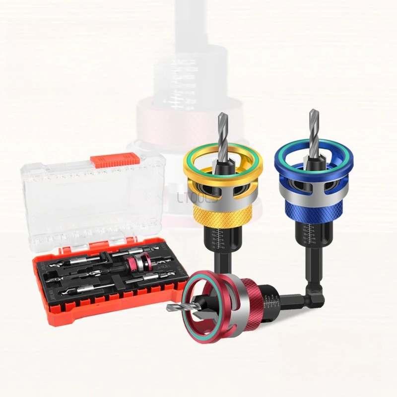 Upgrade Woodworking Countersink Drill Bit Set Accurate Sinkhole Step Drill with Depth Stop Wood Taper Sinking Hole Drilling Tool
Upgrade Woodworking Countersink Drill Bit Set Accurate Sinkhole Step Drill with Depth Stop Wood Taper Sinking Hole Drilling Tool