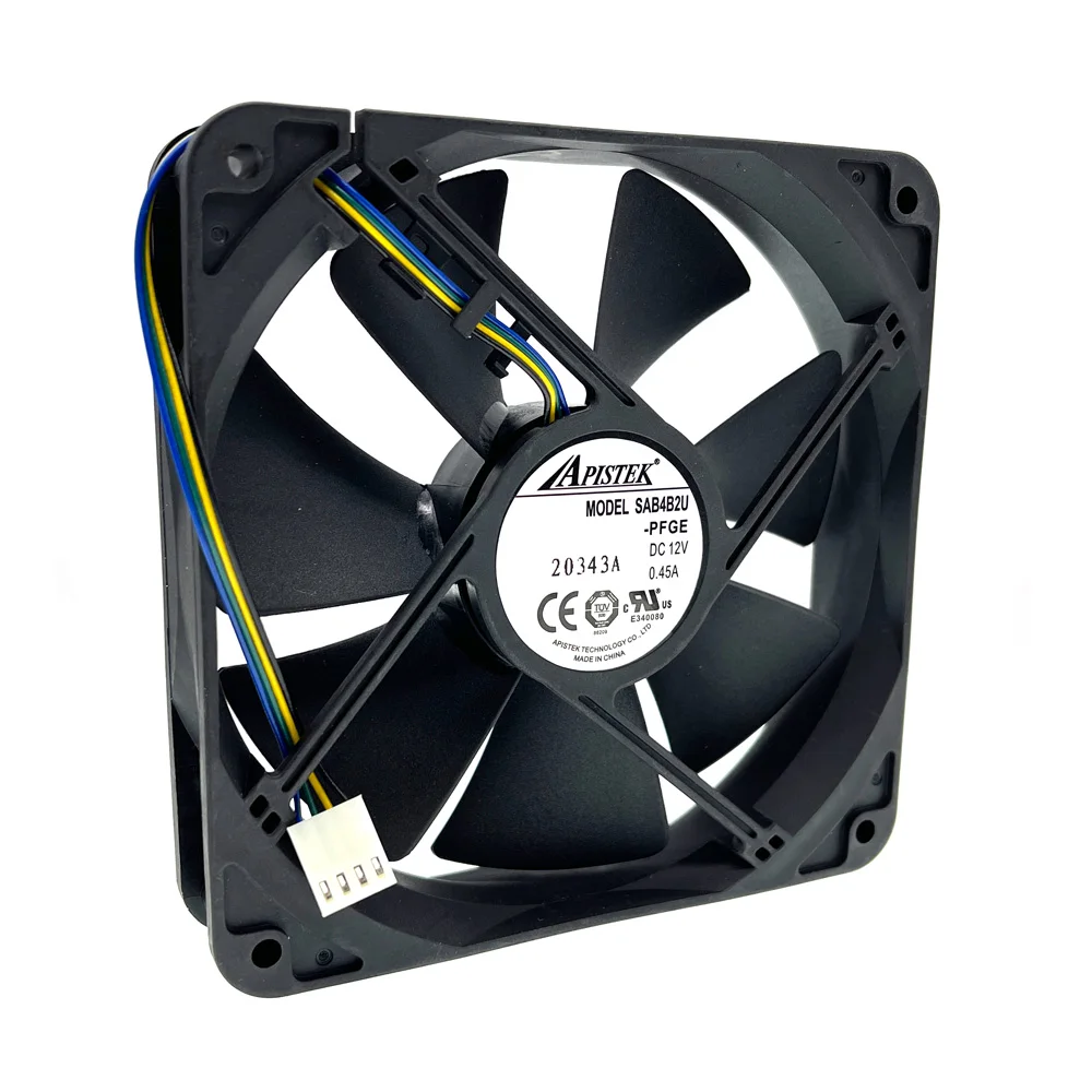 SAB4B2U -PFGE 120mm 12cm PWM Water Block Watercooler Cooling Fan,120X120X25mm 12V Dual Ball Bearing 2700RPM for Apistek Fans
SAB4B2U -PFGE 120mm 12cm PWM Water Block Watercooler Cooling Fan,120X120X25mm 12V Dual Ball Bearing 2700RPM for Apistek Fans